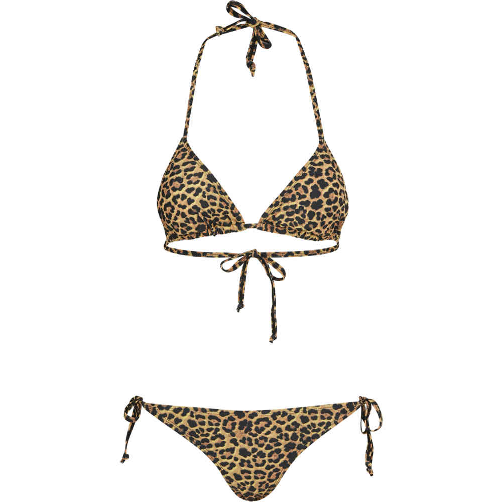 Urban Classics - Animal Leo Bikini set - Bruin/Zwart